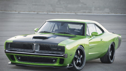 Lime Green Dodge Charger - CCW SP551 Wheels