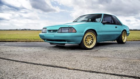 Teal Ford Mustang Fox Body - CCW Classic Forged Wheels