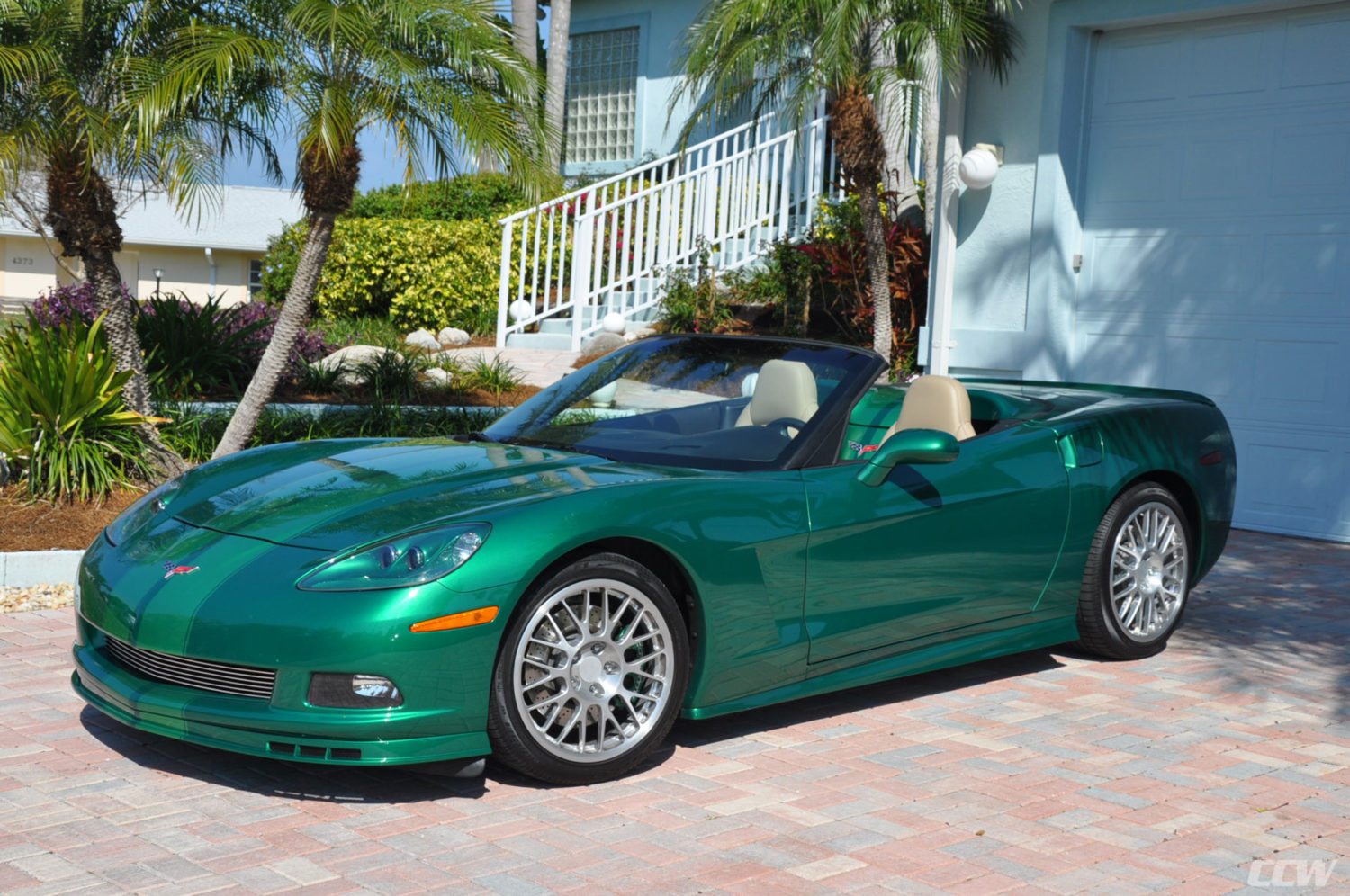 Metallic Green Chevrolet C5 Corvette Convertible CCW C2K Wheels