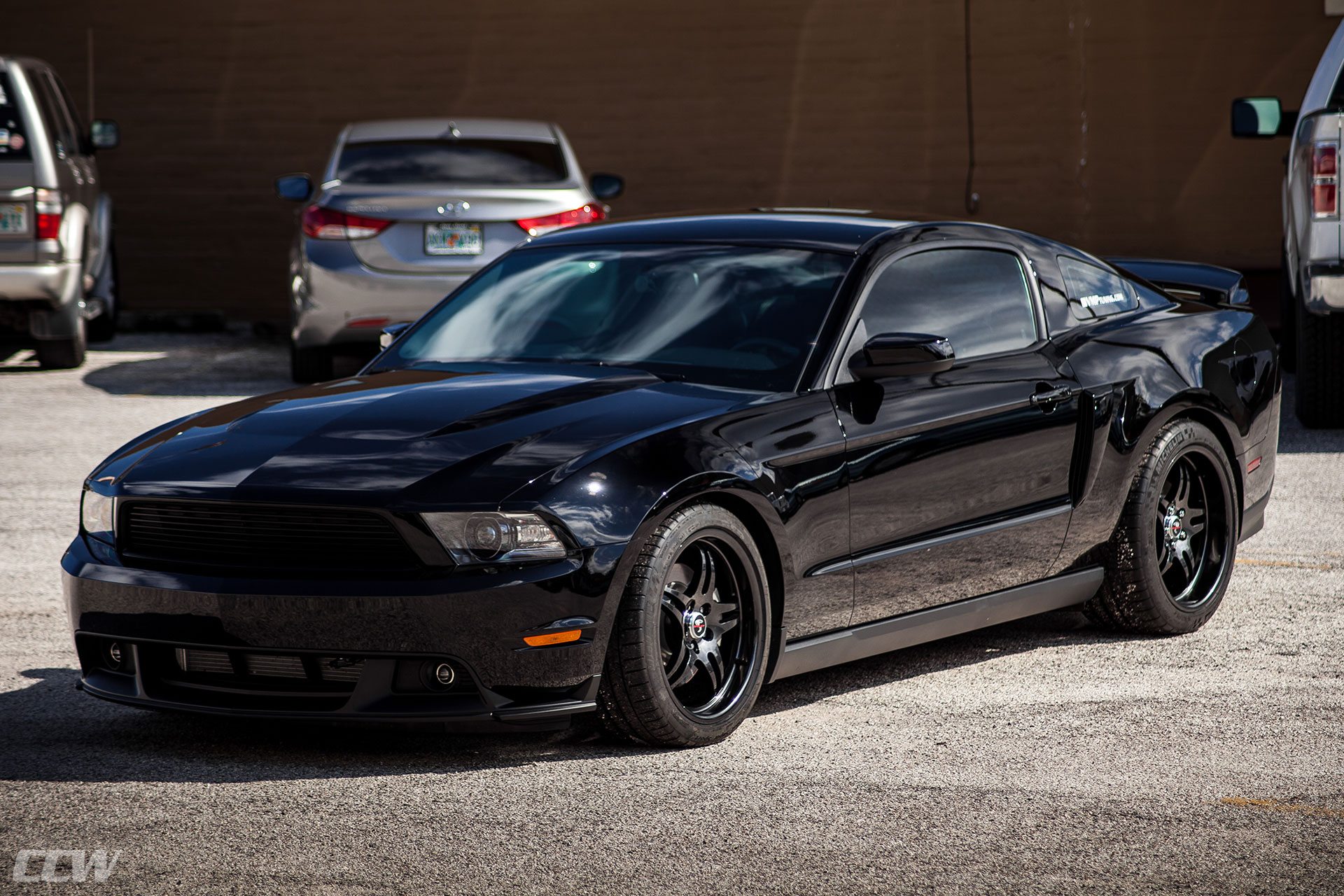 Black Ford Mustang - CCW SP505 Forged Wheels - Matte Black