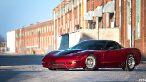 Red Chevrolet C5 Corvette - CCW Classic Forged Wheels