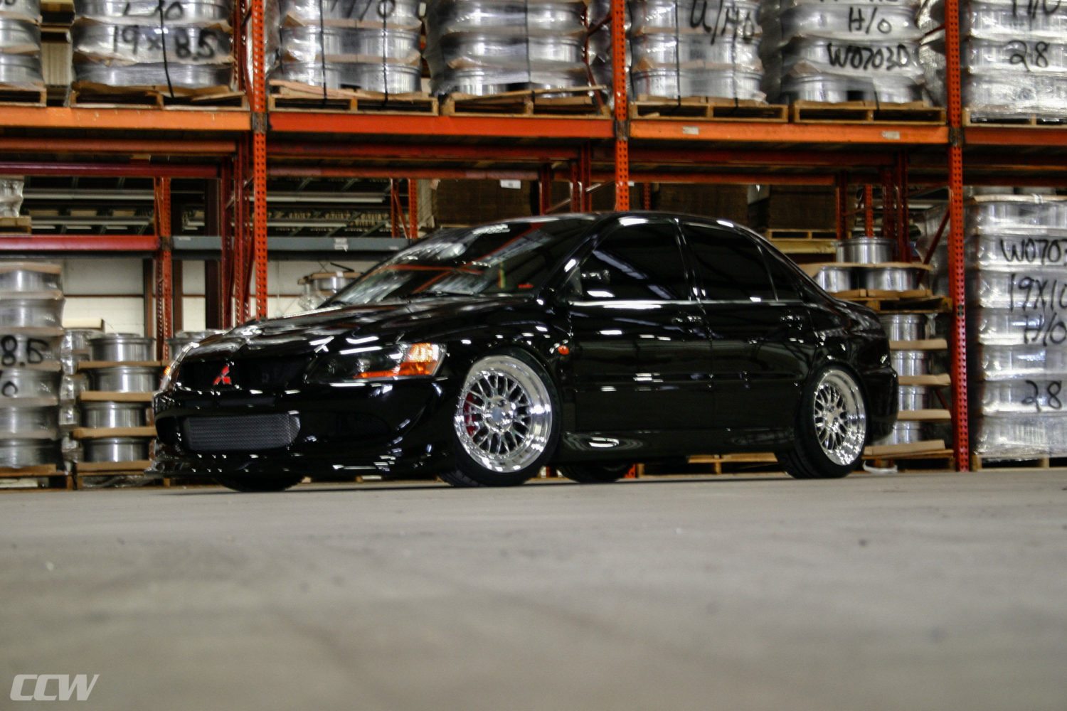 Black Mitsubishi EVO 8 - CCW Classic Forged Wheels