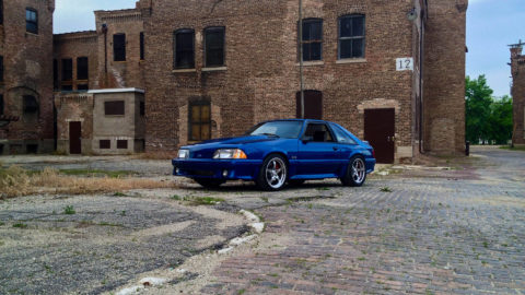 Blue Ford Mustang Foxbody - CCW SP500 Forged Wheels