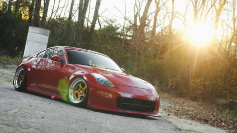 Red Nissan z34 350z - CCW LM5T Forged Wheels