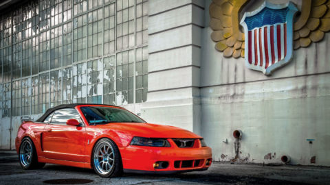 Orange Ford Mustang Cobra - CCW D540 Forged Wheels