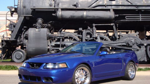 Blue Ford Mustang Shelby Cobra Convertible - CCW SP16A Monoblock Wheels