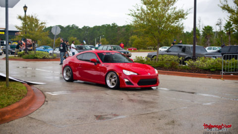 Red Scion FRS - CCW LM5T Directional Wheels