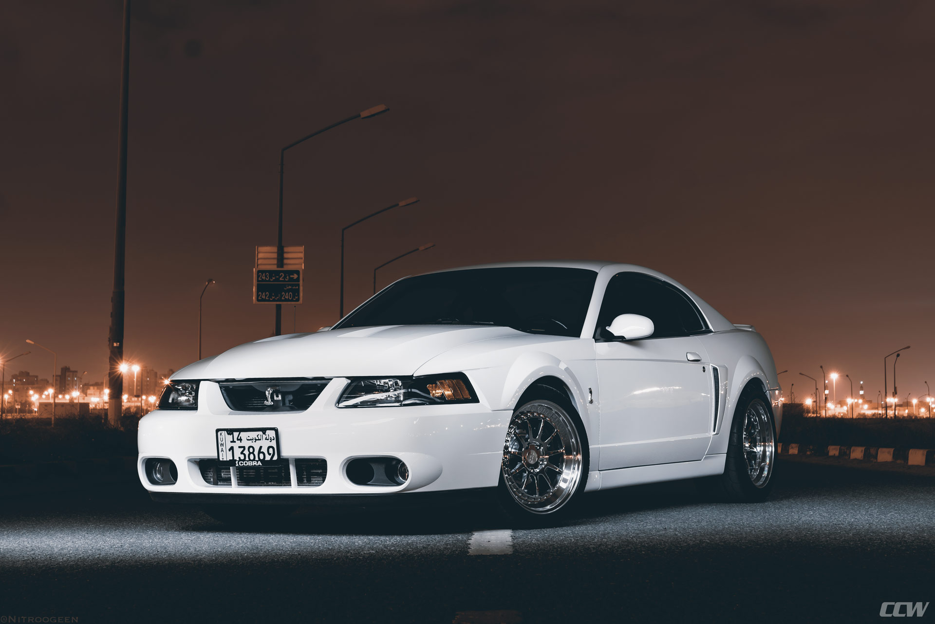 White 2003 Ford Mustang Shelby Cobra - CCW D110 Wheels In Polished Aluminum