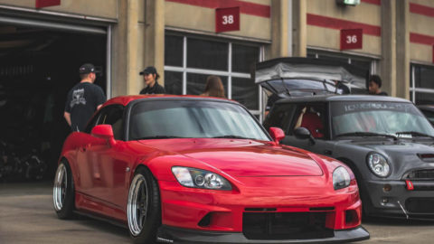 Red Honda S2000 AP1 - CCW LM5 Forged Wheels