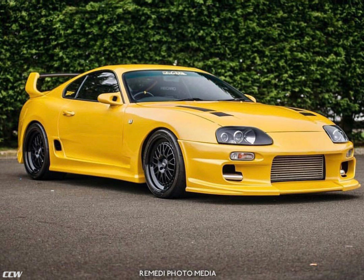 Yellow Toyota Supra MKIV CCW LM20 Wheels