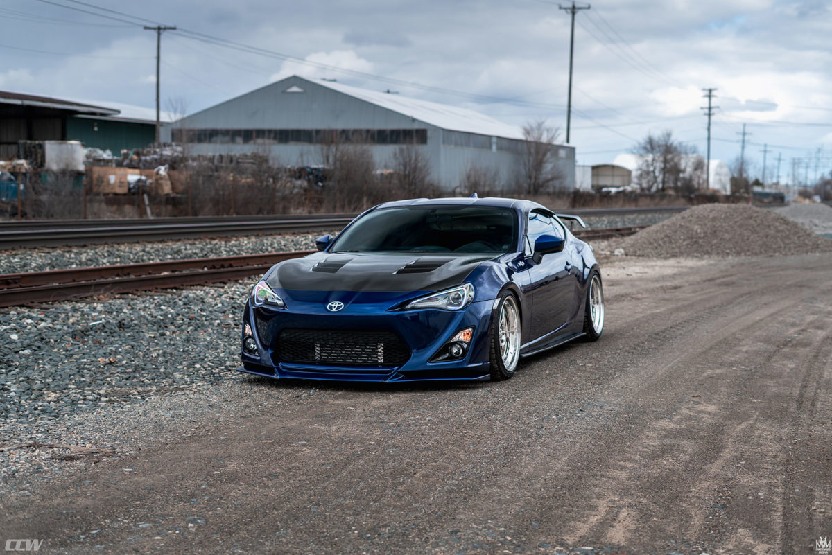 Blue Scion Frs Ccw Lm T Directional Three Piece Forged Wheels