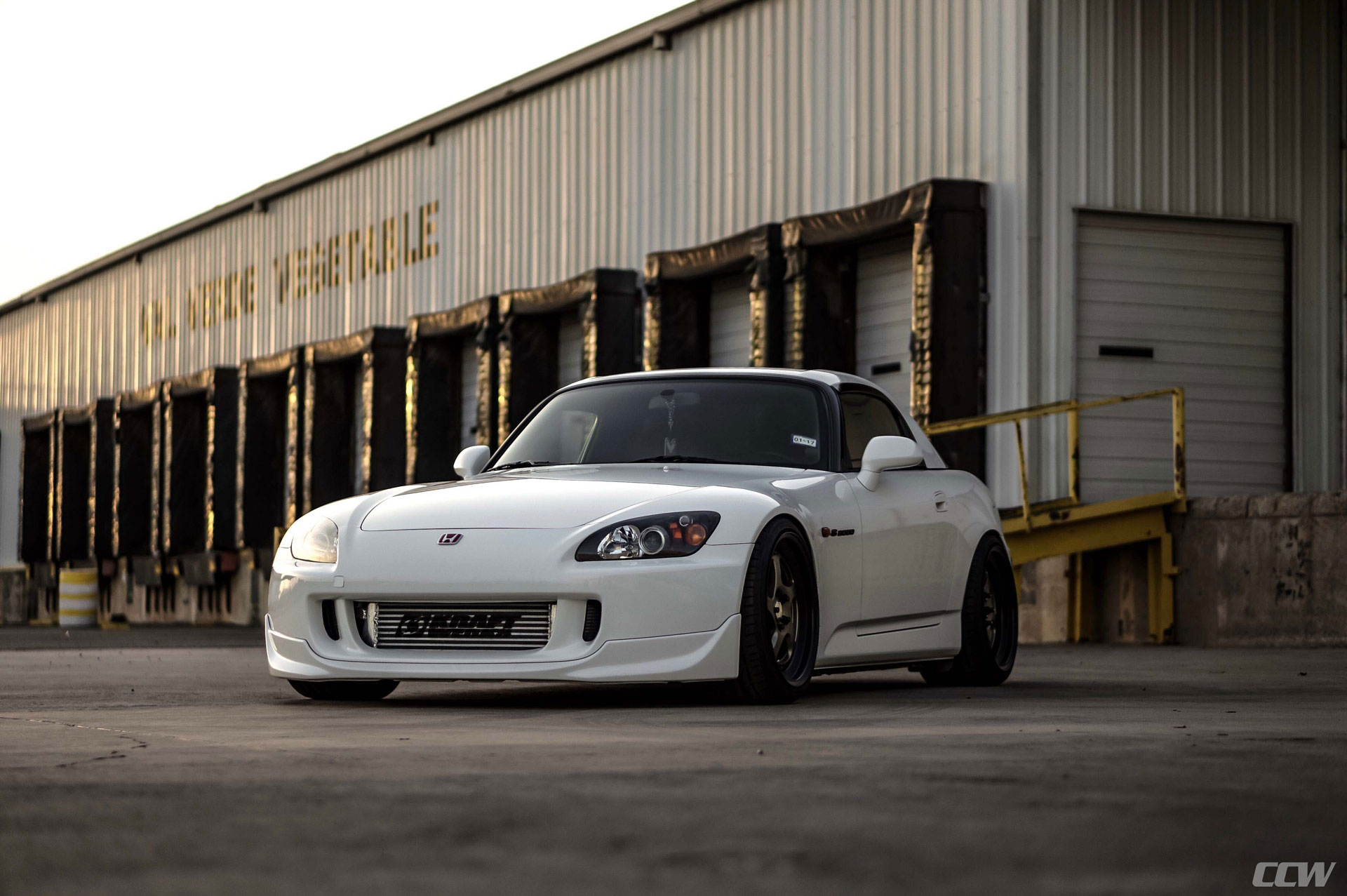 White Honda S2000 - CCW LM5T Directional Forged Wheels