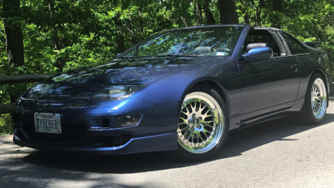 Blue Nissan 300ZX - CCW Classic Wheels in Polished