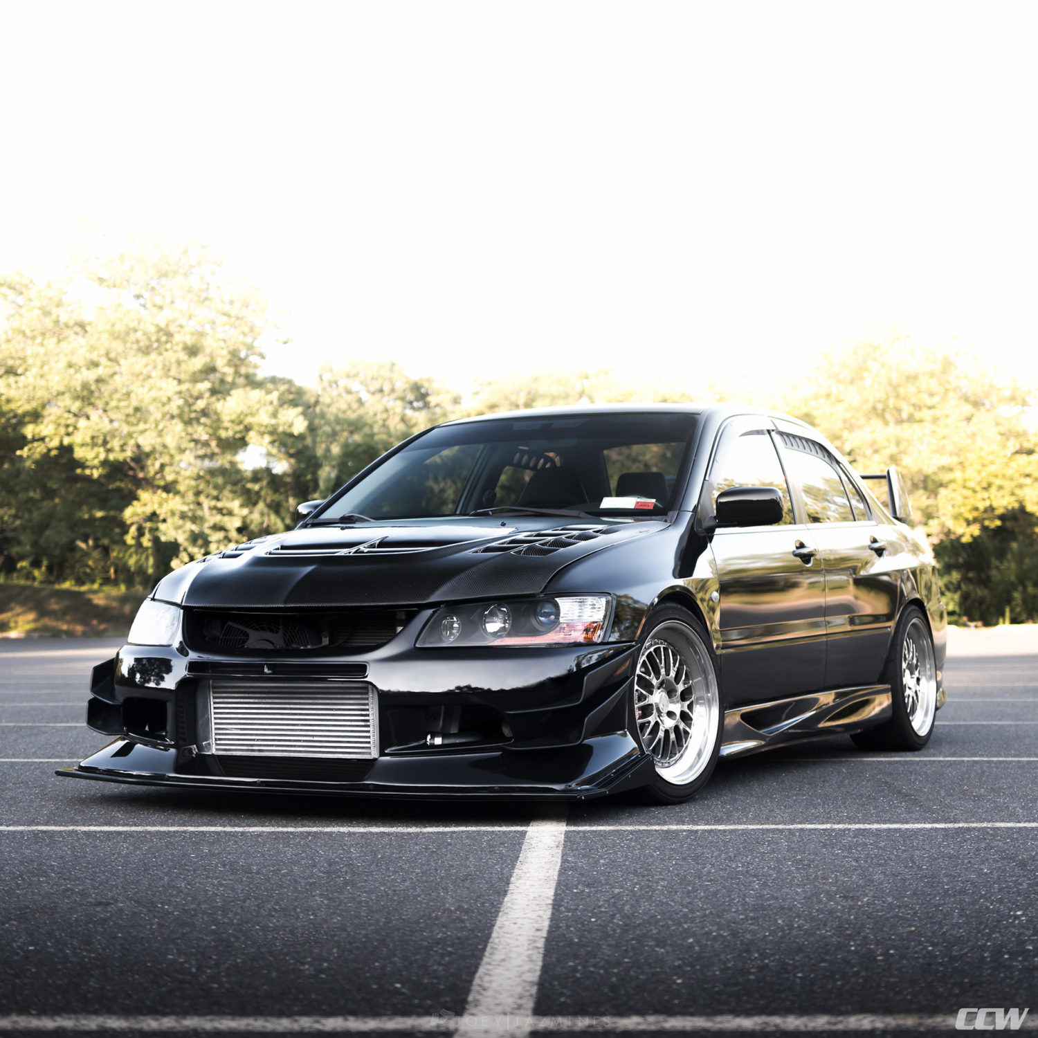 Black Mitsubishi EVO 8 - CCW LM20 Wheels - CCW Wheels