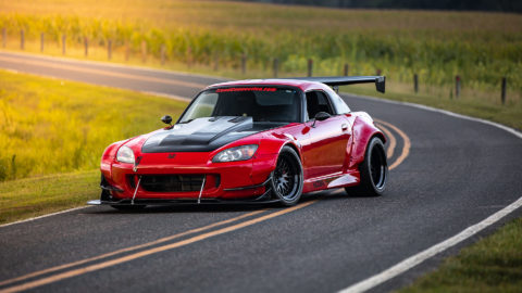 Red LS Swapped Honda S2000 Widebody - CCW Classic Wheels