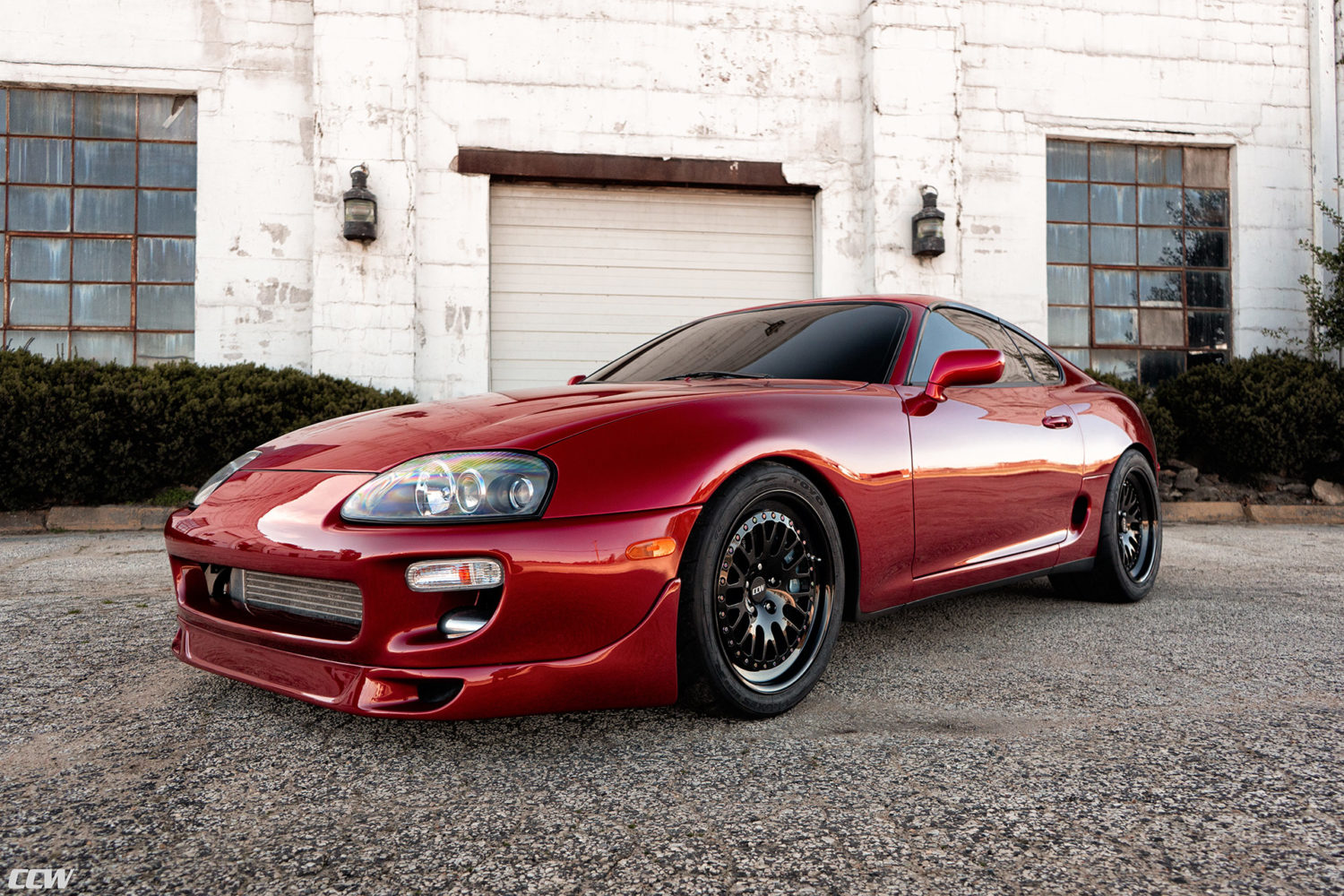 Red Toyota Supra MKIV - CCW Classic Wheels in Gloss Black