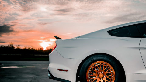 White Ford Mustang S550 - CCW Classic Beadlock Wheels